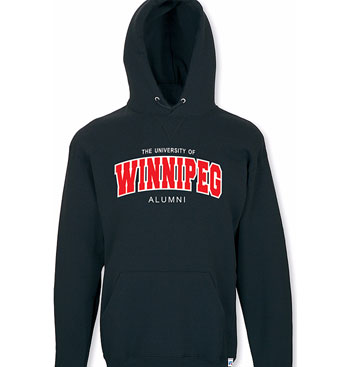 Black Hoodie with University of Winnipeg on the front