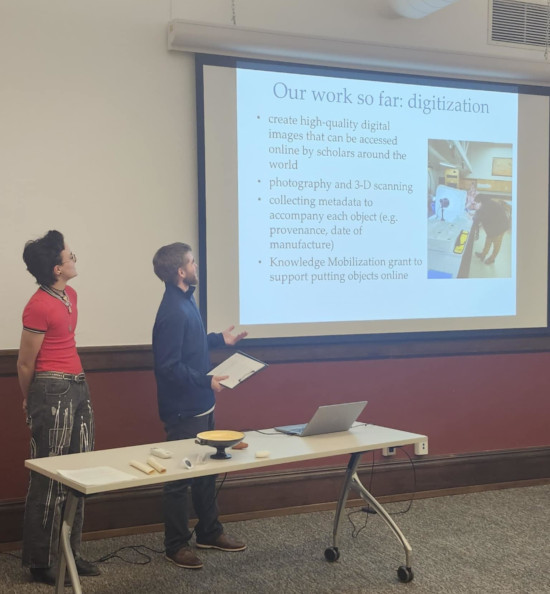 Alex Cloney and Elijah Casey presenting at Community Lecture Series