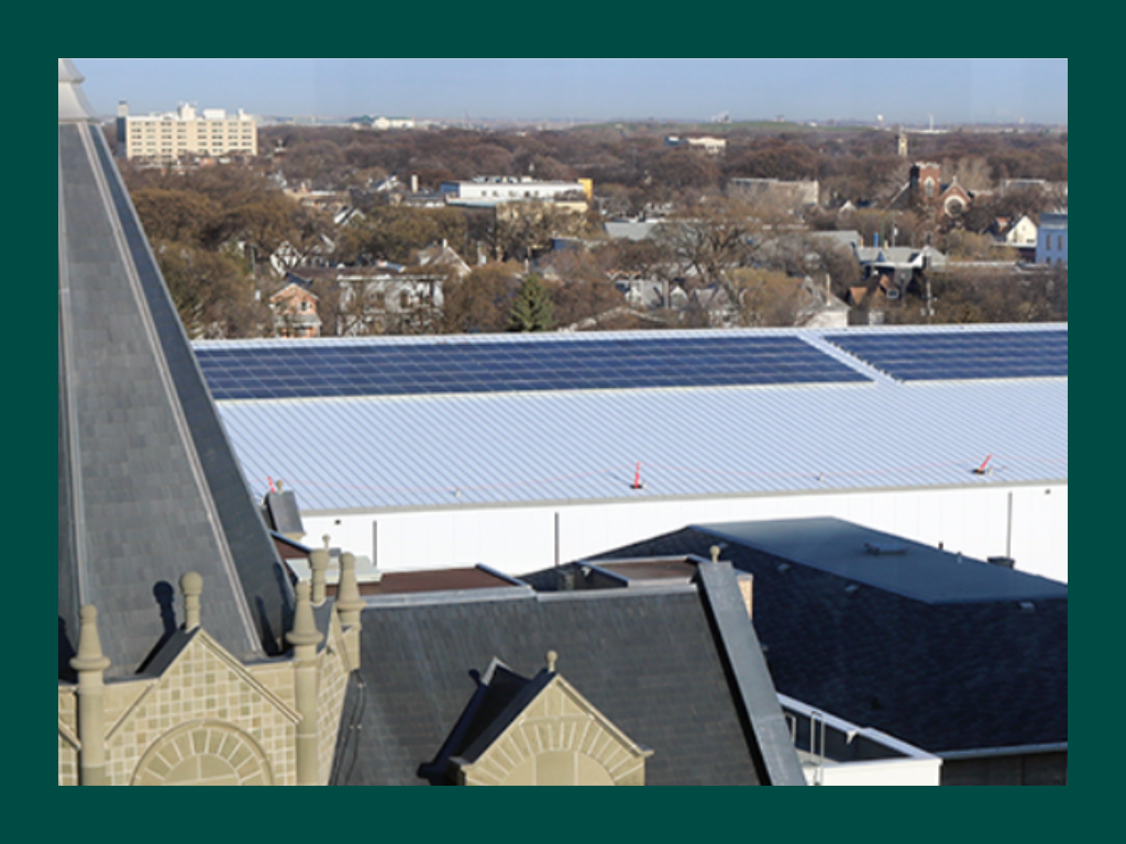 image of the solar panel located on axworthy recplex