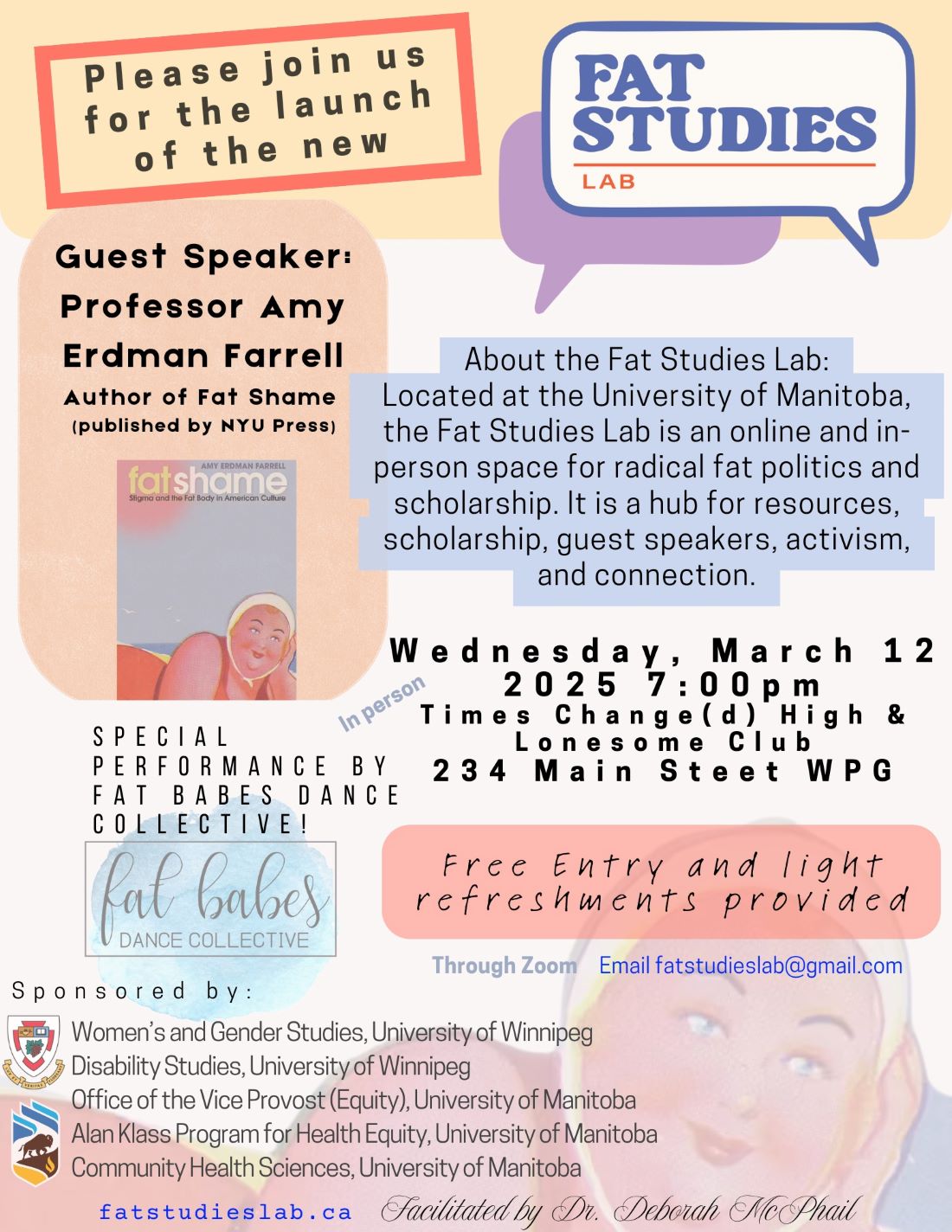 Fat Studies Lab launch - event poster