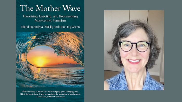 Cover of "The Mother Wave" and photo of Dr. Fiona Green